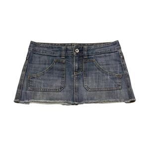 Vintage Y2K X2 low-rise grunge boho denim mini skirt